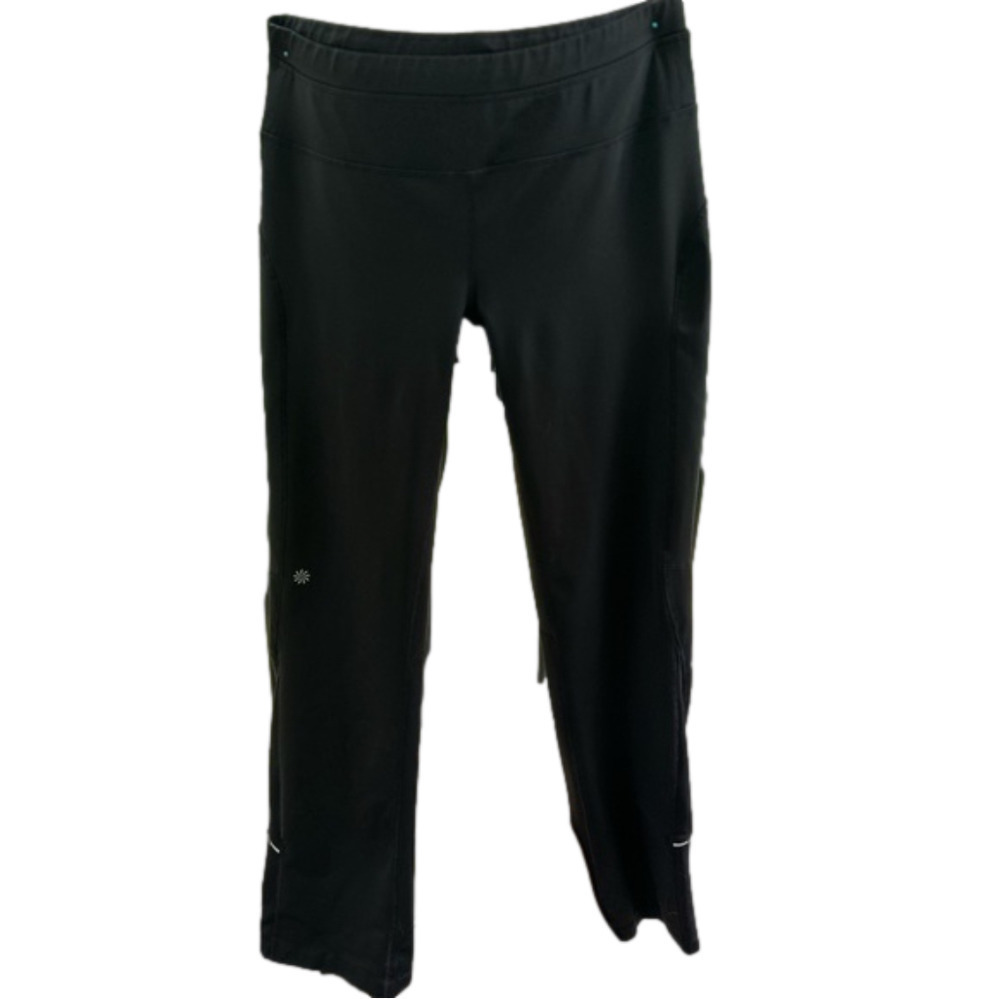 Athleta Runabout Black Size Small/Tall Yoga Pants Drawstring Back Pocket